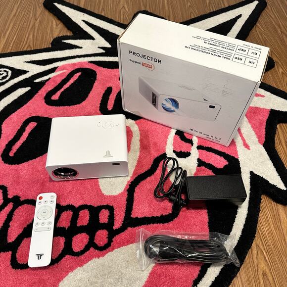 Wielio 1080P Projector – 12000 Lumen 4K Portable Home Video WiFi & Bluetooth - Picture 3 of 10